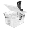 EVERIE Sous Vide Container 12 Quart EVC-12 with Collapsible Hinged Lid Compatible with Anova Nano or AN500-US00 or Anova Pro 3.0 or Anova Mini, Also Fits Instant Pot - color: Container with plastic lid