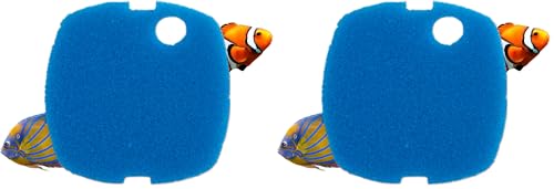 Aquatop Replacement Coarse Filter Sponge for Aquarium Filters RCP-CF300 – Enhanced Mechanical Filtration – Easy to Use and Install (Pack of 2) - color: Blue, size: Blue - CF300 (Pack of 2)