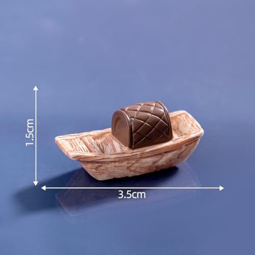 8 Pcs Miniature Resin Boat Ornaments – Wooden Ship Figurines for Fairy Garden, Aquarium & Fish Tank Decor, Dollhouse Accessories, Micro Ocean Landscape & Home Nautical Decoration