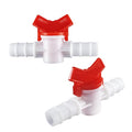 5/8-Inch Drip Irrigation Barbed Valve, 2PCS Plastic Butterfly Valves for Drip Irrigation and Aquariums, White - size: 5/8 Inch
