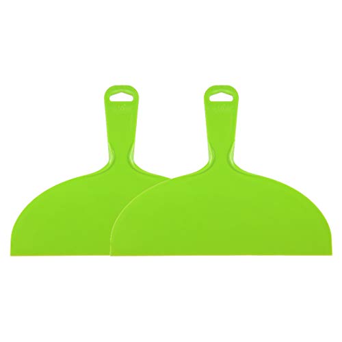uxcell Putty Scraper 10" Plastic Flexible Putty Knives Disposable Spreader for Taping Drywall Wall Painting Green 2pcs - size: 10"