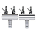 2Pcs 2-Way Air Flow Control Lever Valve with Airline Tubing Connector for Aquarium, Fish Tank