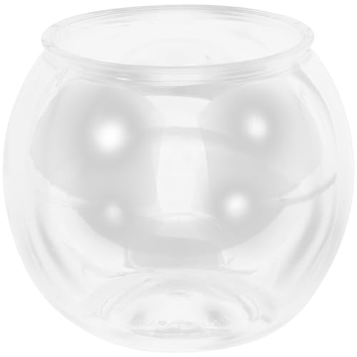 VICASKY Fish Bowl Goldfish Tank Round Bowls Large Small - Transparent Aquarium Terrarium Hydroponic Planter for Centerpieces Decor Desktop Fishbowl Unbreakable Transparent Pet Round Fish Tank Decor