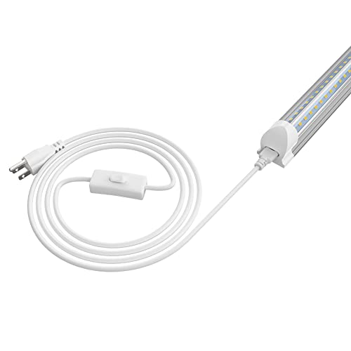 SHOPLED 5FT Plug Power Cord T5 T8 LED Tube Power Wire Cable with On/Off Switch 3 Prong Plug­ for LED Shop Lights - style: 5FT Plug W/ Switch