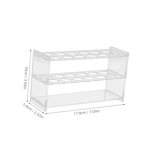 PRETYZOOM 6holes Test Tube Holder Organizer Slot Acrylic Rack for Tubes Lightweight and Portable Storage for Lab Use Secure and Sturdy Design to Prevent Spills