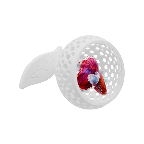 CTWPets Betta Bulb Pro Magnetic Aquarium Hide for Betta Fish, Secure Glass Mount Cave for Fish Tank, Shrimp and Small Aquatic Pets (Pure White) - color: Pure White