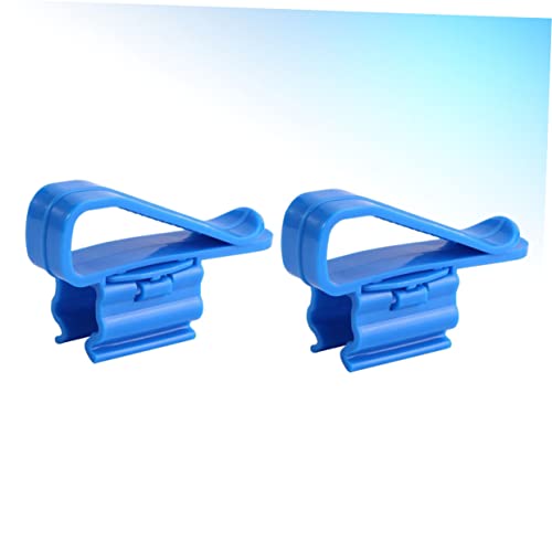 COLLBATH 2pcs Aquarium Filtration Hose Clip Water Clip Holder for Fish Tank Pump Fixing Clamp for Easy Water Changes and Tank Cleaning Compatible with All and Buckets Blue - size: 8.5*1.8CM