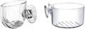 2Pcs Aquarium Plant Pot Set, Glass Fish Tank Plants Holder Aquarium Planter, Decoration Plants Cup with Suction Cups