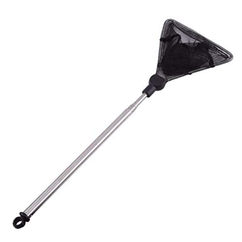 3 Inch Small Aquarium Fish Net with extendable Long Handle for Betta Fish Tank Triangle - size: Triangle