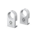 FZONE Mini Aquarium Fixing Clamp, Aluminum Alloy Holder for Rimless Aquariums Fasten Water Pipes with Anti-Overflow Card Slot for Fish Tank Inlet and Outlet Pipes 2pcs(S) - size: S