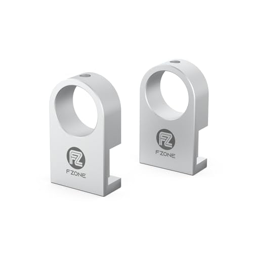 FZONE Mini Aquarium Fixing Clamp, Aluminum Alloy Holder for Rimless Aquariums Fasten Water Pipes with Anti-Overflow Card Slot for Fish Tank Inlet and Outlet Pipes 2pcs(L) - size: L