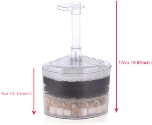 AquaCity XINYOU Corner Sponge Filter Aquarium Fish Tank Internal Air Driven Filter with Media and Ceramic Ring, XY-2008