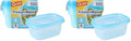 Glad Food Storage Containers, Small Rectangle, 24 Ounces | Freezerware | 4 Count Set | Pack of 2 - size: 4 Count (Pack of 2)