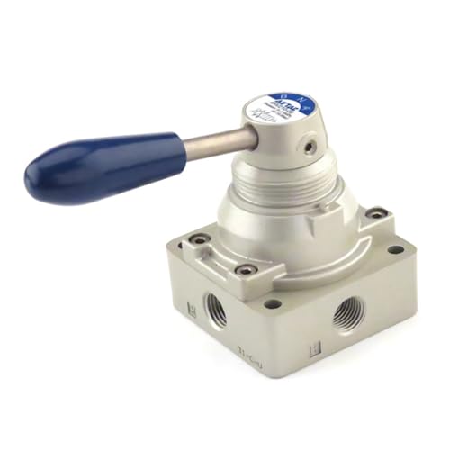 Hand Lever Valve AirTAC 4HV310-10 3/8" PT 4/2 Way Pneumatic Air 2 Position 4 Way Rotary Manual Control Direct Acting Type 0-145 PSI - size: 3/8''PT, style: 4/2 Way