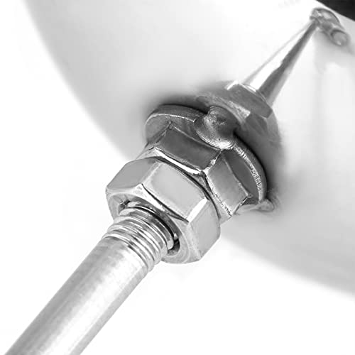 Stainless Steel Float Ball Valves, Water Tank Float Valve Floating Ball Valve Fittings Automatic Water Level Flow Control Sensor Switch Hydraulics for Aquarium Pond Tower DN15 1/2 Inch Male Thread