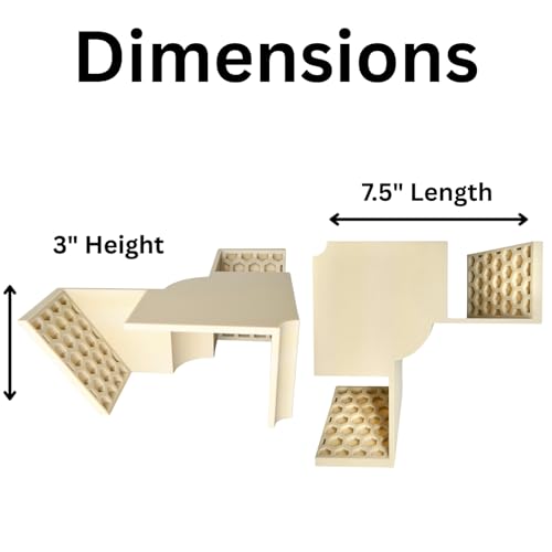 Hermit Crab Underground Tunnel Cave Corner | Hermit Crab Climbing Tank Decor Hide Hideout | Enrichment Habitat Hideaway Decoration Accessories Supplies Toys Ornaments (Beach Sand White) - color: Beach Sand White