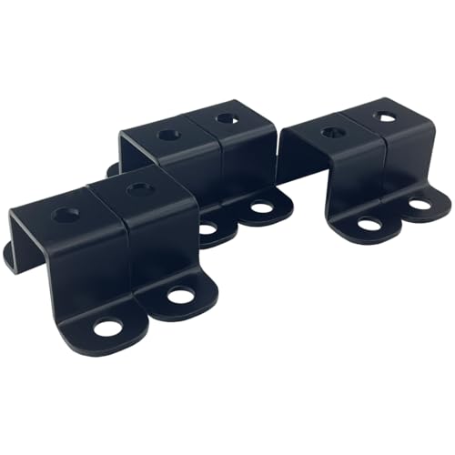 6 PCS 1x1" Square Pipe Tube Strap Clamps,1 inch metal u shaped bracket, steel u clamp bracket for mounting,Black - size: 1" x 1"