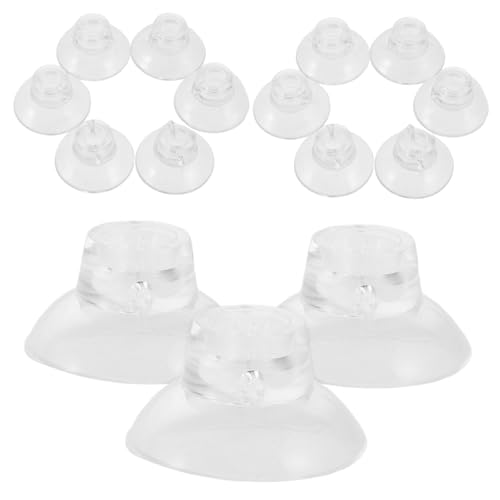 UPKOCH 20 Pcs Fish Tank Suction Cups with Adjustable Zip Ties for Binding Moss Airline Tubing and Decorations Durable High Transparency Aquarium Plant Holders
