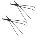 VICASKY 4pcs Long Fish Tank Tweezers Set Curved Straight Tongs for Aquascaping Aquarium Maintenance Tools Fish Feeding Reptile Care