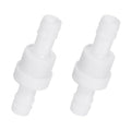 PATIKIL 3/8" Barb Hose One Way Inline Check Valve, 2 Pcs Plastic Non Return Water Stops Ozone Resistance Valve for Aquarium Garden Fuel Oil Air Gas, White - size: 3/8 Inch