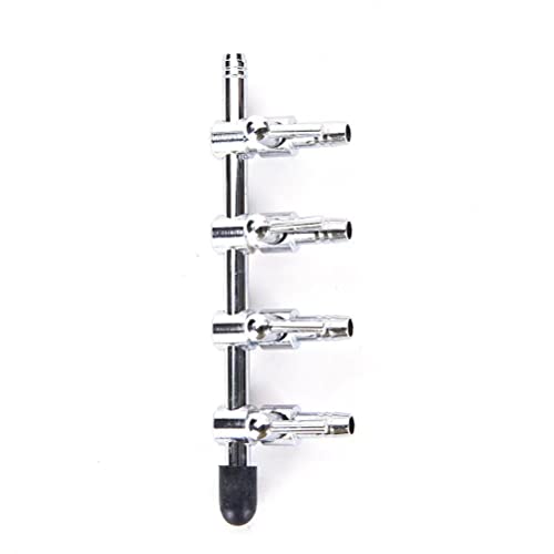 JJLFresheners 4-Way Air Flow Control Lever Valve with Airline Tubing Connector for Aquarium (2 Pcs, Silver, White)