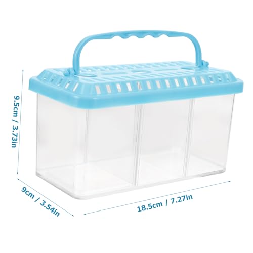 VOSAREA Transparent Fish Breeding Box with Compartment Dividers Fish Isolation Tank for Betta Shrimp Easy to Clean Portable Design Safe Material Increases Survival Rate