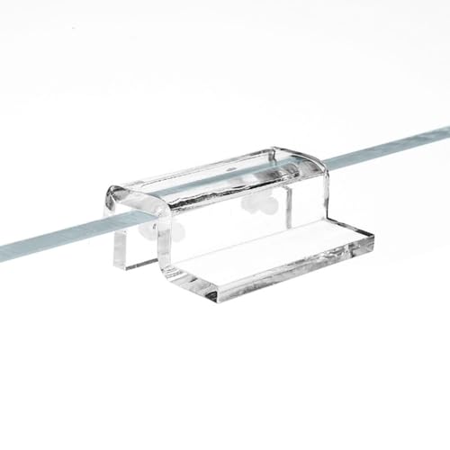 4Pcs Transparent Acrylic Glass Cover Holder Clamps – for Aquarium Fish Tank 6-12mm Thickness, Bracket Support for Lamp Frame & Filter Equipment
