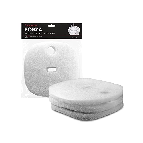 Aquatop Replacement White Filter Pads, 3 Pack – Fits Aquatop’s Forza FZ5 Canister Filters, Aquarium Filter Refills, Keeps Water Crystal Clear, Fish Filter Cartridge for Dirt & Debris - size: FZ5