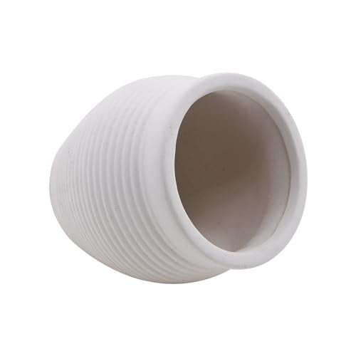 AnRui Ceramic Jar Betta Fish Tank Decor Clay Pot Aquarium Accessories Hideout Cave Decorations Ornaments for Small Fish, Shrimp, Cichlid to Play Hide Breed, Small White - size: Small