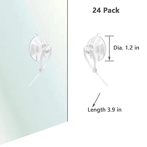 Aquarium Suction Cups, Heavy Duty Aquarium Suction Cups with Adjustable Cable Ties, Dia.1.2"/1.8" Optional (1.2")