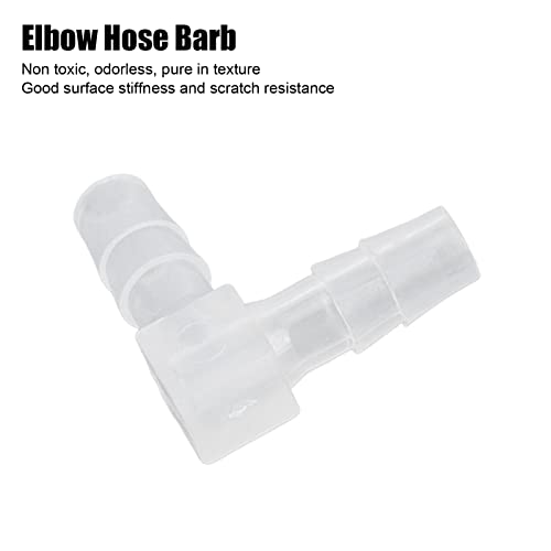 10Pcs Elbow Hose Barb Plastic Fitting 90 Degree Equal Barbed Joint L Shape - Wide Range of Use (6mm) - size: 6mm