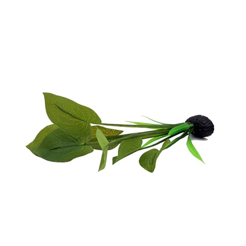 Silk Aquarium Plants for Betta Fish Tank, 2 Pcs 7.8 Inch Small Silk Aquarium Plant Aquatic Water Grass Decoration (Green, 8 Inch) - color: Green