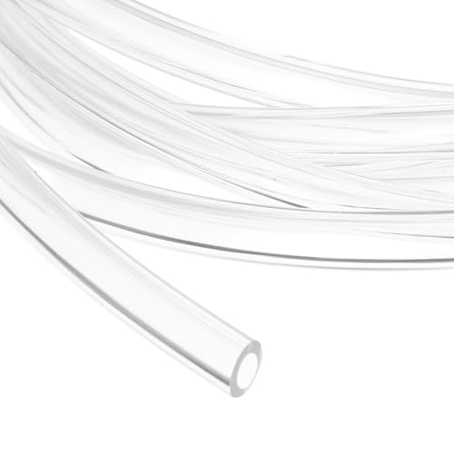 uxcell 1/4 Inch Clear PVC Tubing, 6mm ID x 10mm OD - 15ft PVC Tube Lightweight Vinyl Hose, Transparent Flexible Plastic Water Tubing for Air Oil Water Transfer Aquarium Irrigation - size: 6mm ID x 10mm OD