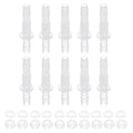 uxcell 10Pcs Plastic Hose Barb Fitting, 1/4" x 1/4" Bulkhead Adapter Union Splicer Mender Pipe Connector with M8 Nut and Washer for Aquarium Air Water Fuel - size: 1/4" x 1/4", M8 Nut