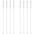 Drinking Straw Cleaning Brushes Set 17" Extra Long 1/2" Extra Wide Pipe Tube Cleaner Nylon Bristles Stainless Steel Handle - 17" x 1/2" (12 mm) - Set of 8 - style: 8 Count (Pack of 1)