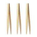 Bamboo Tweezers Anti Static 5.9" (Packs of 3) for Art, Craft, Gold Leaf Sheet, Gold Flake, Foil, Reptile Feeding Tongs - color: Bamboo Tweezers