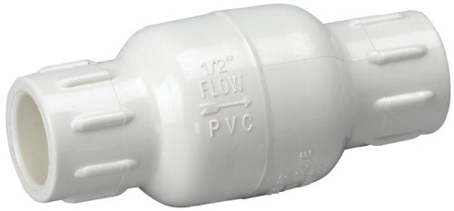 Homewerks VCK-P40-E7B In-Line Check Valve, Solvent x Solvent, PVC Schedule 40, 1.5-Inch , White - size: 1.5-Inch