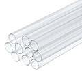 uxcell 10 Pcs Clear Plastic Rigid Tubing 9mm ID x 10mm OD, 0.5 Meters Length Round Polycarbonate Tubing for Aquarium Water Pipe, Water Cooling System, Plumbing - size: 9mm x 10mm