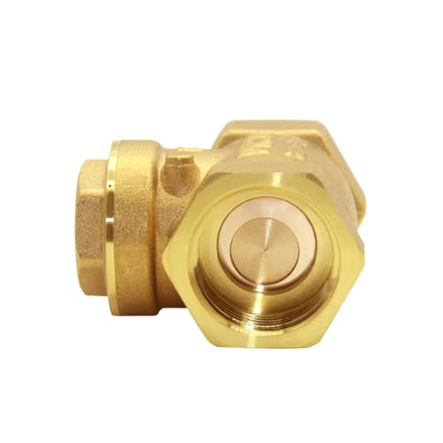 Joywayus 3/4” Female Thread Brass Horizontal Check Valve DN20 One-Way Non-return Swing Check Valve Prevent Water Backflow - size: 3/4" Female