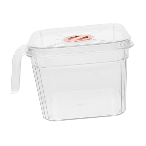 HANABASS Small Transparent Fish Bowl Lid and Handle Square Aquarium for Decor for and Betta Fish