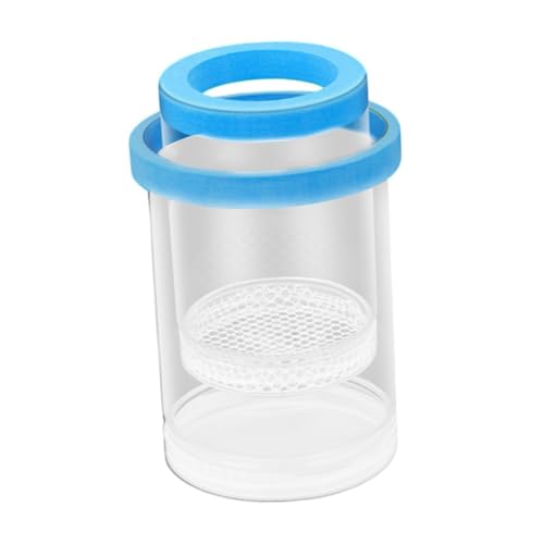 Fish Breeding Box Aquarium Floating Breeder Incubator Holder Isolation Container with Hole Lid Easy Setup Clear pp Material Suitable for Guppy Betta, Blue - color: blue