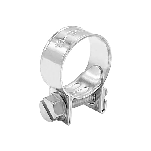 7/16" Small Fuel Injection Hose Clamps, 20PCS Gas Line Hose Clamp, Adjustable Pipe Hose Clip Tube Clamps for Automotive,Agriculture,Plumbing, 5/8"-23/32" Dia - size: 5/8"-23/32" (16-18mm)