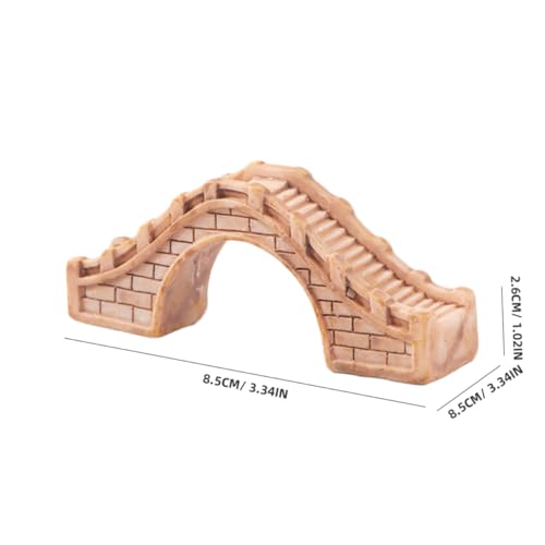 2pcs Resin Arch Bridge Ornaments for Bonsai and Landscape Decor Miniature Japanese Bridge for Aquarium and Garden