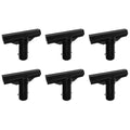 6 Pack Trampoline Plastic T-Connector, Trampoline Pole Cap Tops-T Tube Connectors, Enclosure Replacement Parts for Connect Top Ring Net and Fiberglass Rods, Black
