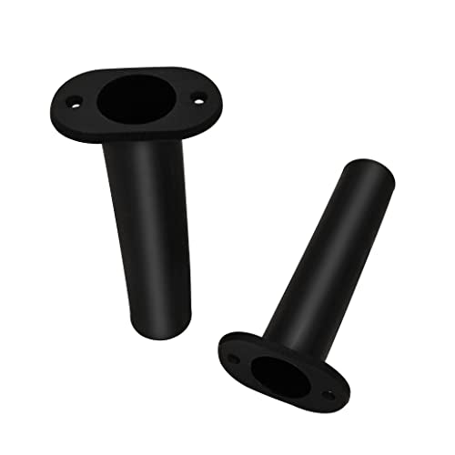 Fishing Rod Holder Plastic with UV 90 Degree Flush Mount 2PCS for Yacht and Boats - style: Black