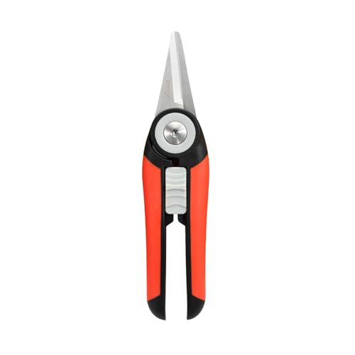 LIVINGO Precision Garden Pruning Shears - Straight Blade Floral Scissors with Non-Slip Handle for Trimming, 8.5" Gardening Clippers for Flowers, Herbs, Bonsai & Indoor Plants