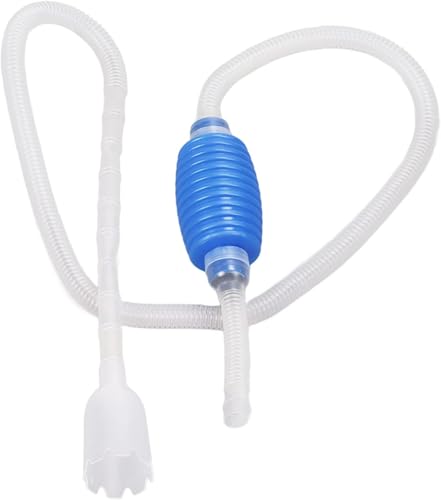 Manual Fish Cleaner, Mini Portable Fish Toilet Suction Machine Convenient Simplely Use Aquarium Siphon Water Changer with Filter for Aquarium Drainage Water Filling and Sucking