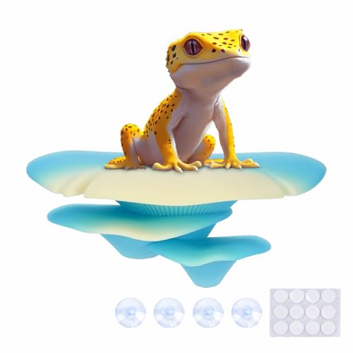 Westant Mushroom Decor for Reptile Tank, Fish Tank, Pet-Safe Bearded Dragon Tank Accessories, Realistic Terrarium Plants for Leopard Geckos, Crested Geckos, Tree Frogs, Snakes (Lagoon, Trio Cap) - color: Lagoon, size: Trio Cap