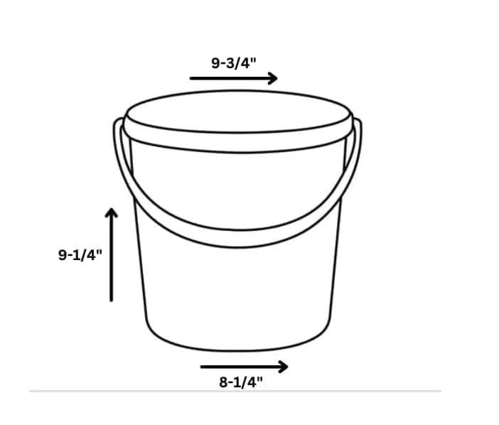 House Naturals 2 Gallon Purple Food Grade BPA Free Made in USA Bucket with Screw On Lid - Pack of 3 (Dark Green - Black Lid) - color: Dark Green - Black Lid