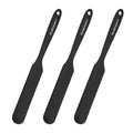 3pcs Silicone Jar Spatulas 10in Long Skinny Heat-Resistant, Narrow Spatula Set for Scraping Peanut Butter, Sourdough, Jam in Small Containers, Blenders & Baking (Black) - color: Black